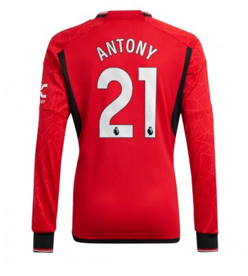 Manchester United Antony #21 Replica Home Stadium Shirt 2023-24 Long Sleeve
